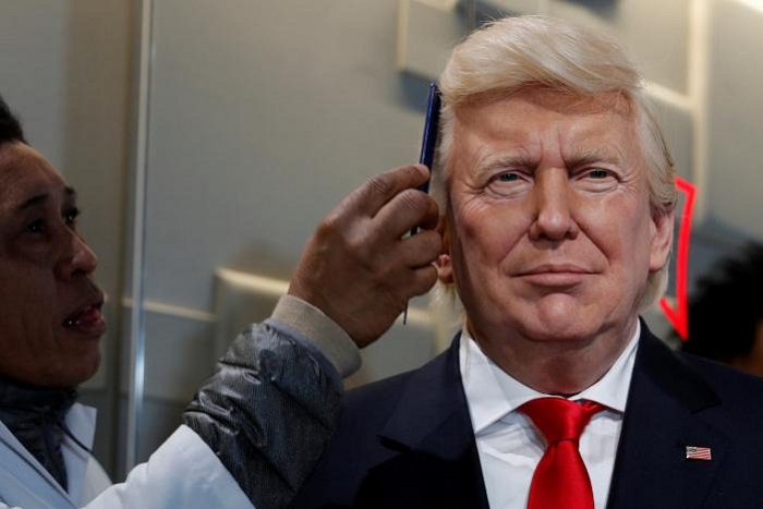 That was hairy - Paris wax museum plays catchup with Trump dummy 